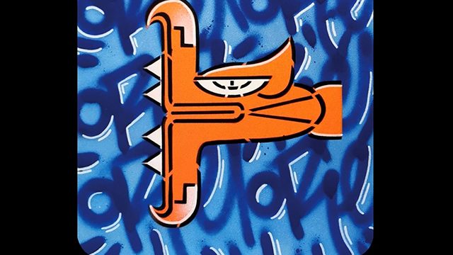 Affiche de l'exposition street art de l'artiste graffeur Oré dans une galerie. A Landerneau en Bretagne.