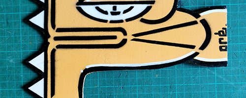 Serpent à plumes, Quetzalcóatl, œuvre de l'artiste graffeur Oré, disponible à la vente.